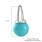 Sleeping Beauty farbene Muschelkernperle (12 mm) Ohrringe, Nickelfreies Messing