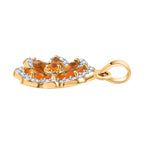 Feuer opal Anhänger 925 Silber vergoldet ca. 0.76 ct