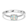 AA Natürlicher, äthiopischer Welo Opal Ring 925 Silber (Größe 16.00) ca. 0,53 ct