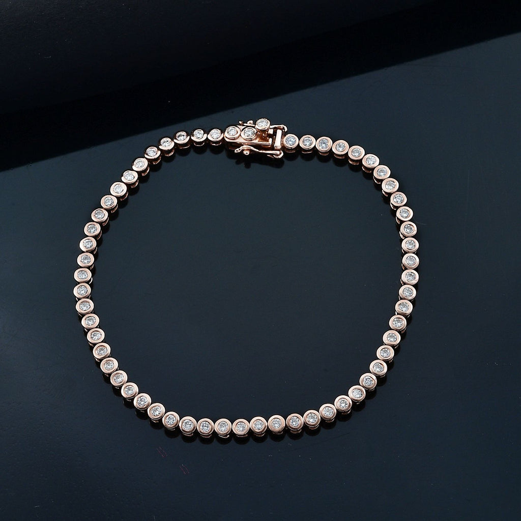 LUXURIANT DIAMOND - Lab Grown Diamant SI-GH SGL zertifiziert Armband ca. 19 cm 925 Silber ca. 2.00 ct