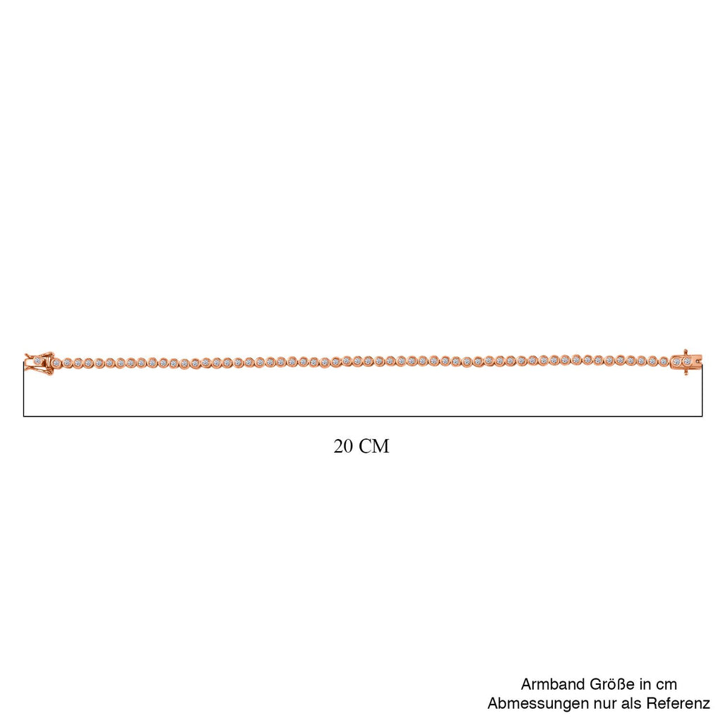 LUXURIANT DIAMOND - Lab Grown Diamant SI-GH SGL zertifiziert Armband ca. 19 cm 925 Silber ca. 2.00 ct