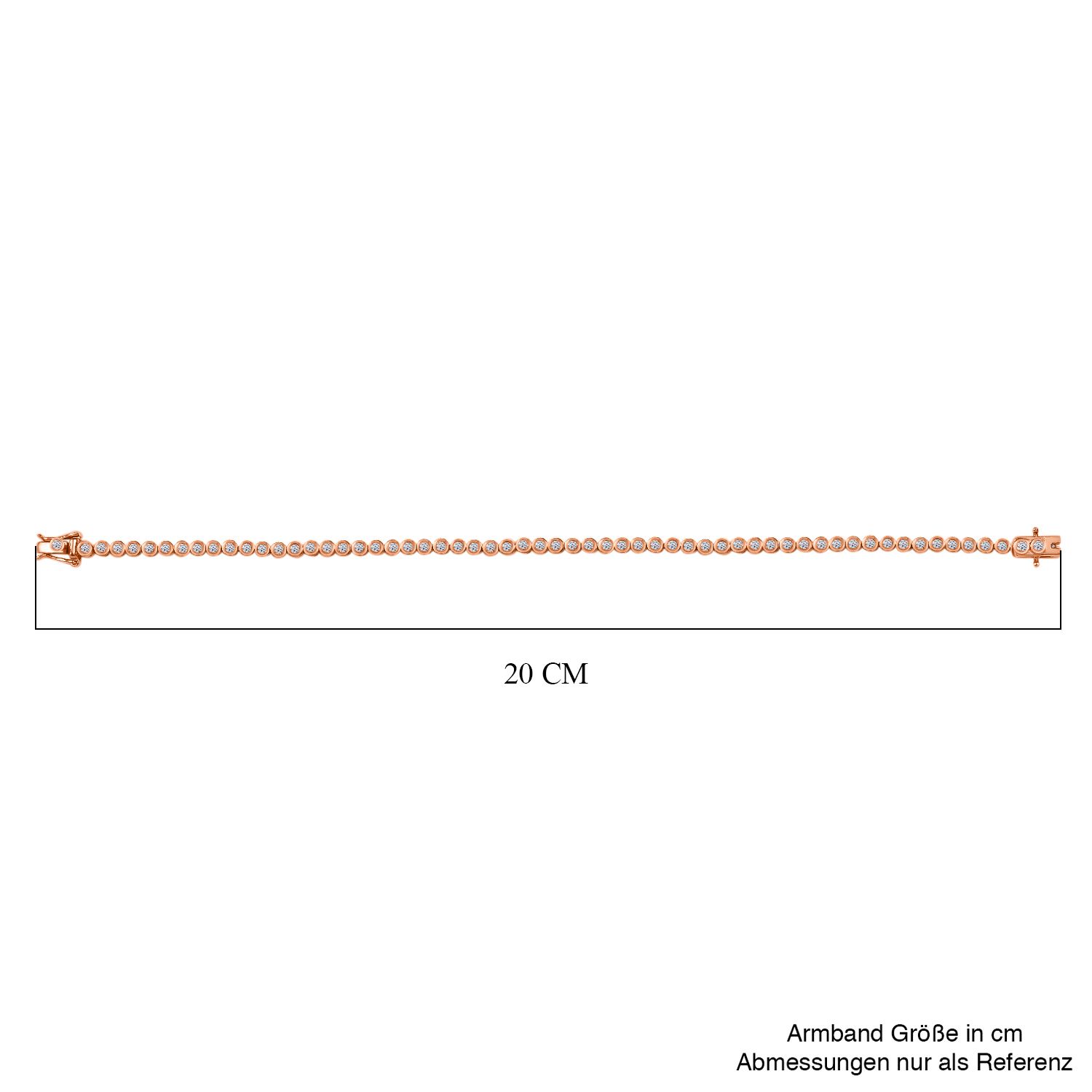 LUXURIANT DIAMOND - Lab Grown Diamant SI-GH SGL zertifiziert Armband ca. 19 cm 925 Silber ca. 2.00 ct