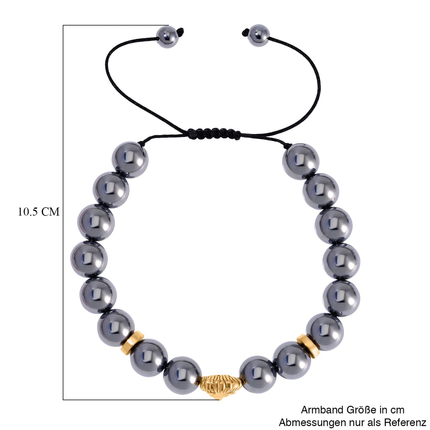 Terahertz Armband Flexibles Schwarz oxidiert ca. 100,00 ct.