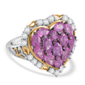 Ilakaka Rosa Saphir (Fissure gefüllt) Ring 925 Silber rhodiniert (Größe 19.00) ca. 4,97 ct
