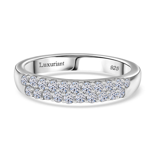 LUXURIANT DIAMOND - Lab Grown Diamant SI Ring 925 Silber rhodiniert (Größe 21.00) ca. 0.50 ct