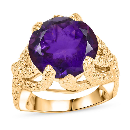 Afrikanischer Amethyst Ring Messing (Größe 20.00) ca. 9,76 ct