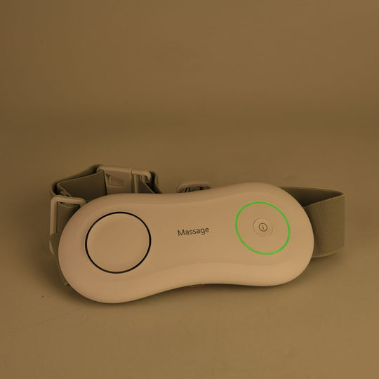 EMS Bauch und Taillen Massagegurt mit Wärme, 4 Modi, 15 Intensitäten, 3 Heizstufen, 10 Min Timer, 1200 mAh Akku, USB, 23 x 10 x 5 cm, Weiß