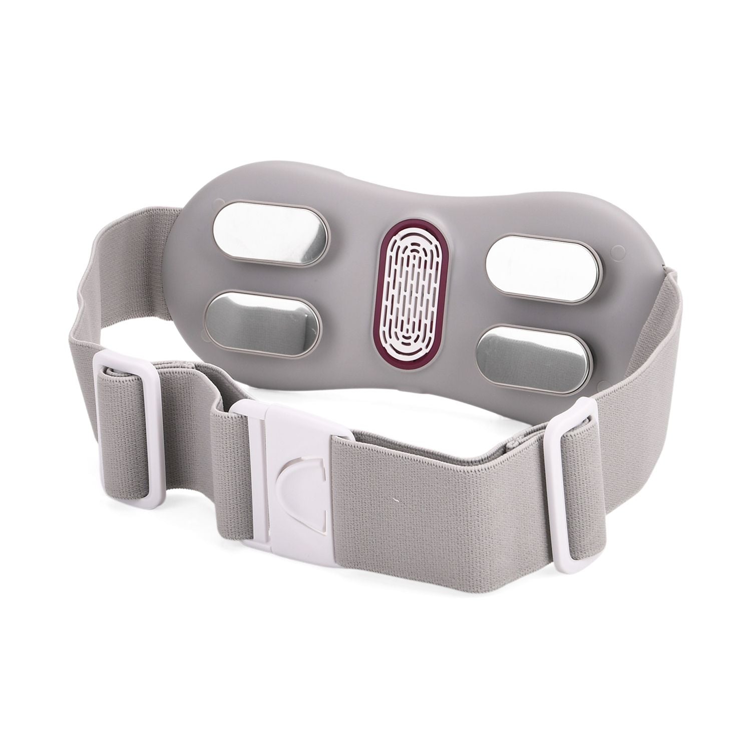 EMS Bauch und Taillen Massagegurt mit Wärme, 4 Modi, 15 Intensitäten, 3 Heizstufen, 10 Min Timer, 1200 mAh Akku, USB, 23 x 10 x 5 cm, Weiß