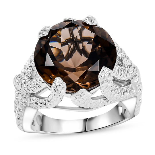 Rauchquarz Ring Messing (Größe 20.00) ca. 9,37 ct