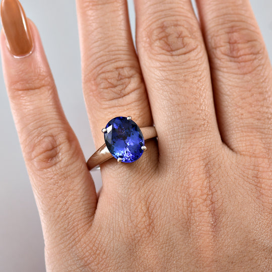 Rhapsody AAAA Tansanit Ring 950 Platin (Größe 20.00) ca. 6,24 ct