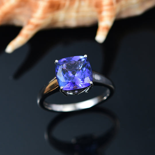 Rhapsody AAAA Tansanit Ring 950 Platin (Größe 18.00) ca. 6,22 ct