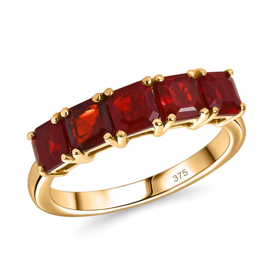 AAAA Mexikanischer Kirschfeuer-Opal Ring 375 Gold (Größe 21.00) ca. 1.08 ct