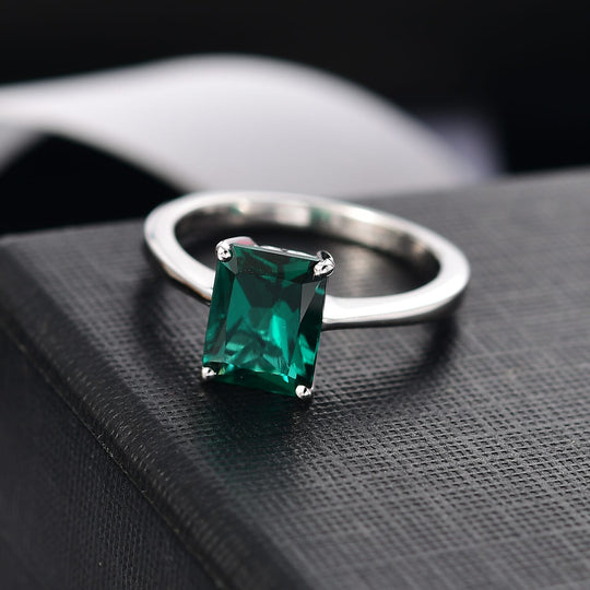 AAA Lab Grown Smaragd AGI zertifiziert Ring 417 Gold (Größe 17.00) ca. 2.50 ct