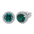 AAA Lab Grown Smaragd, Lab Grown Diamant AGI zertifiziert Ohrringe 417 Gold ca. 4.22 ct