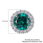 AAA Lab Grown Smaragd, Lab Grown Diamant AGI zertifiziert Ohrringe 417 Gold ca. 4.22 ct