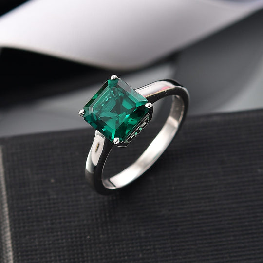 AAA Lab Grown Smaragd AGI zertifiziert Ring 417 Gold (Größe 18.00) ca. 2.50 ct
