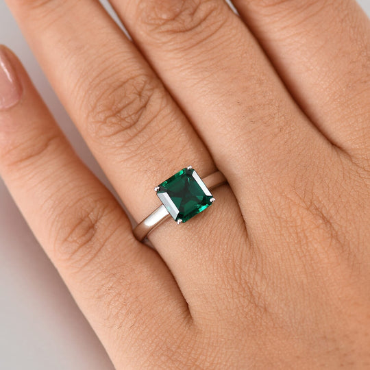 AAA Lab Grown Smaragd AGI zertifiziert Ring 417 Gold (Größe 18.00) ca. 2.50 ct