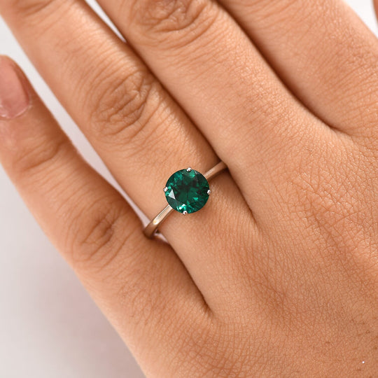 AAA Lab Grown Smaragd AGI zertifiziert Ring 417 Gold (Größe 20.00) ca. 2.10 ct
