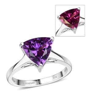 AAA Lab Grown Farbwechsel-Saphir AGI zertifiziert Ring 417 Gold (Größe 19.00) ca. 2.50 ct
