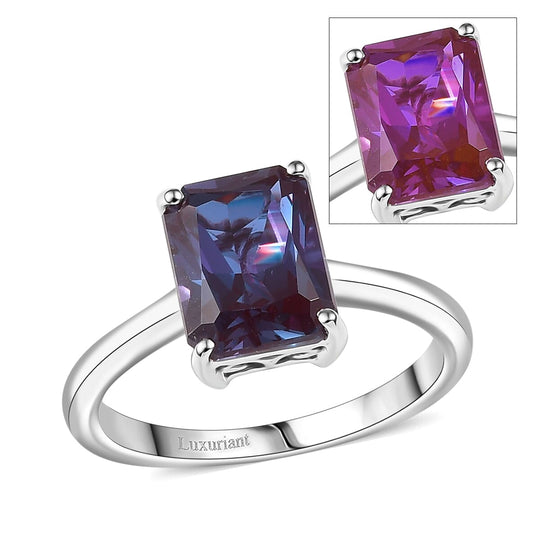 AAA Lab Grown Alexandrite AGI zertifiziert Ring 417 Gold (Größe 19.00) ca. 2.50 ct