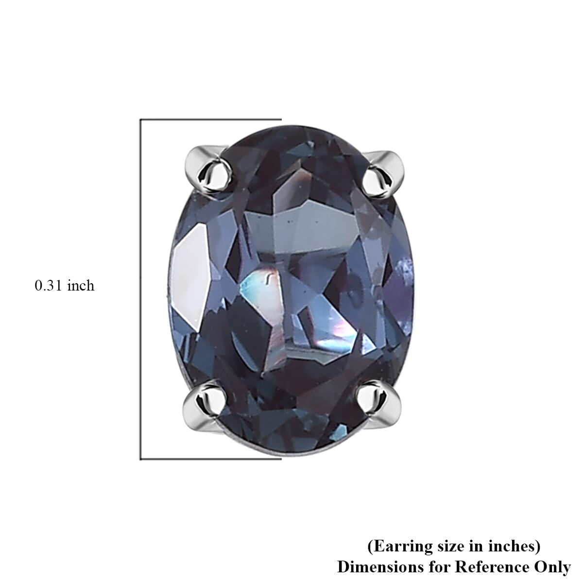 Luxuriant - AAA Lab Grown Alexandrit Ohrringe, AGI zertifiziert und geprüft, 417 Weiß Gold ca. 2.56 ct