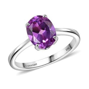 AAA Lab Grown Farbwechsel-Saphir AGI zertifiziert Ring 417 Gold (Größe 19.00) ca. 2.50 ct
