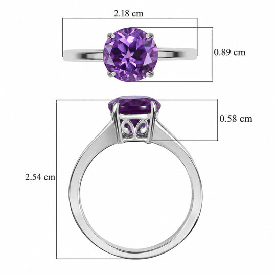AAA Lab Grown Farbwechsel-Saphir AGI zertifiziert Ring 417 Gold (Größe 18.00) (10-15 Werktage Lieferzeit) ca. 2.10 ct