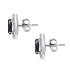 AAA Lab Grown Alexandrit, Lab Grown Diamant AGI zertifiziert Ohrringe 417 Gold ca. 3.94 ct