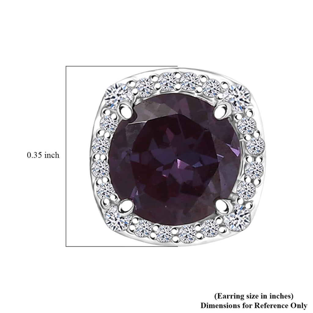 AAA Lab Grown Alexandrit, Lab Grown Diamant AGI zertifiziert Ohrringe 417 Gold ca. 3.41 ct