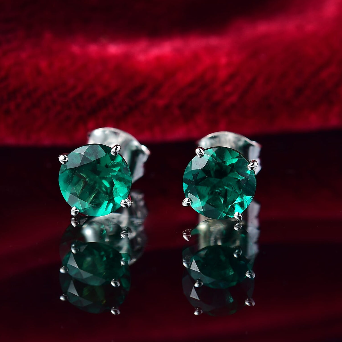 AAA Lab Grown Smaragd AGI zertifiziert Ohrringe 417 Gold ca. 3.12 ct (3-9 Werktage Lieferzeit)
