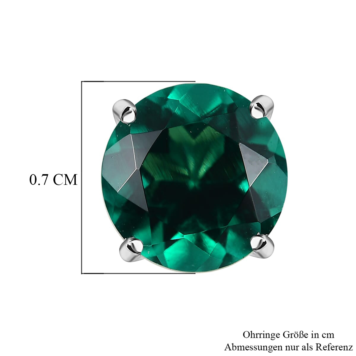 AAA Lab Grown Smaragd AGI zertifiziert Ohrringe 417 Gold ca. 3.12 ct (3-9 Werktage Lieferzeit)