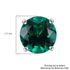 AAA Lab Grown Smaragd AGI zertifiziert Ohrringe 417 Gold ca. 3.12 ct