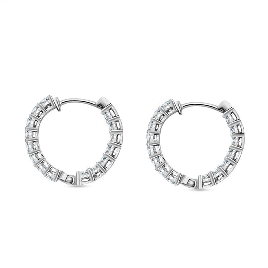 LUXURIANT DIAMOND - Lab Grown Diamant SI-GH Ohrringe 925 Silber rhodiniert ca. 2,00 ct.