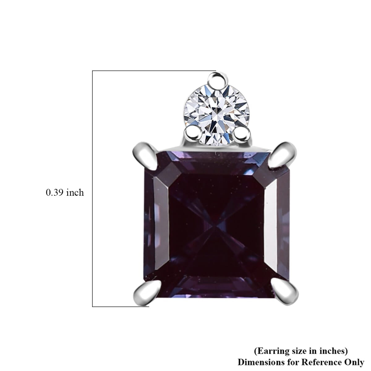 LUXURIANT - AAA Lab Grown Alexandrit, Lab Grown Diamant Ohrringe, AGI zertifiziert und geprüft, 417 Weiß Gold ca. 2.56 ct