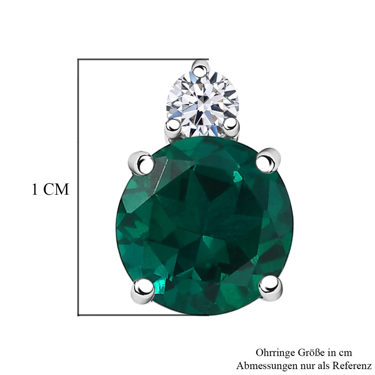 AAA Lab Grown Smaragd, Lab Grown Diamant AGI zertifiziert Ohrringe 417 Gold ca. 3.24 ct