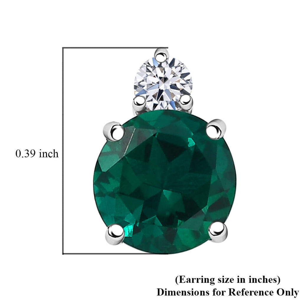 AAA Lab Grown Smaragd, Lab Grown Diamant AGI zertifiziert Ohrringe 417 Gold ca. 3.24 ct