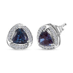 AAA Lab Grown Alexandrit, Lab Grown Diamant Ohrringe, AGI zertifiziert und geprüft, 417 Weiß Gold ca. 3.20 ct