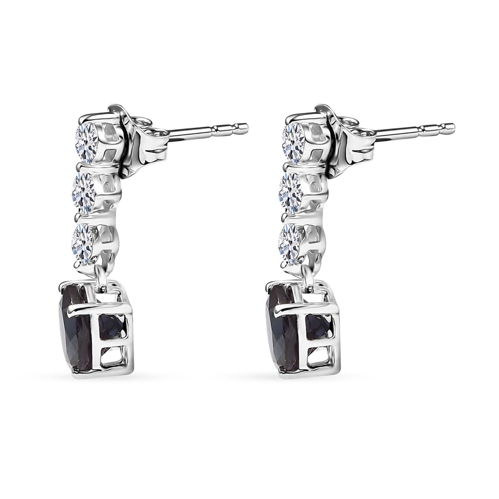AAA Lab Grown Alexandrit, Lab Grown Diamant Ohrringe, AGI zertifiziert und geprüft, 417 Weiß Gold ca. 3.93 ct
