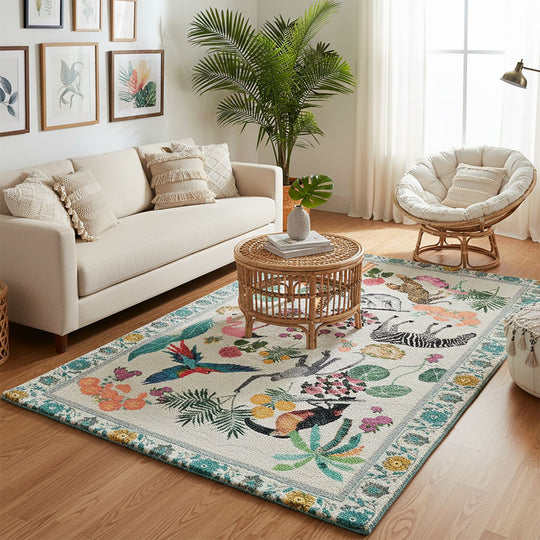 Teppich Digitaldruck Tiermotiv, Baumwolle Polyester, 120 x 180 cm