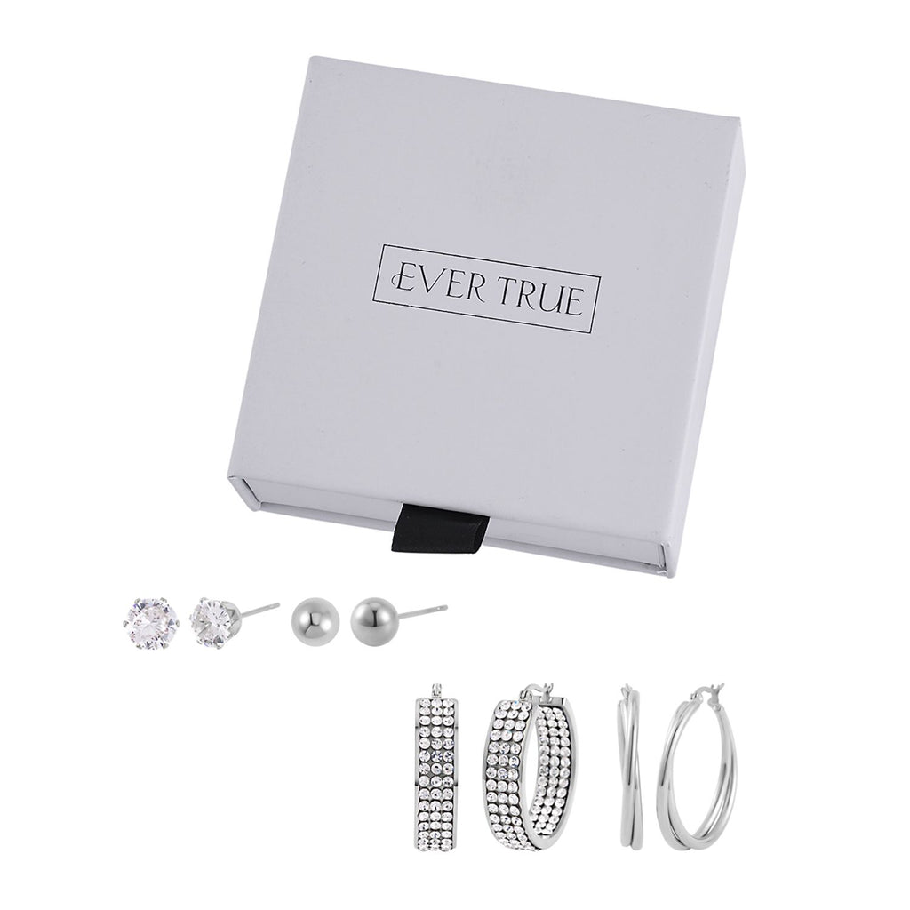 EVER TRUE schlichte Solitär-Edelstein set