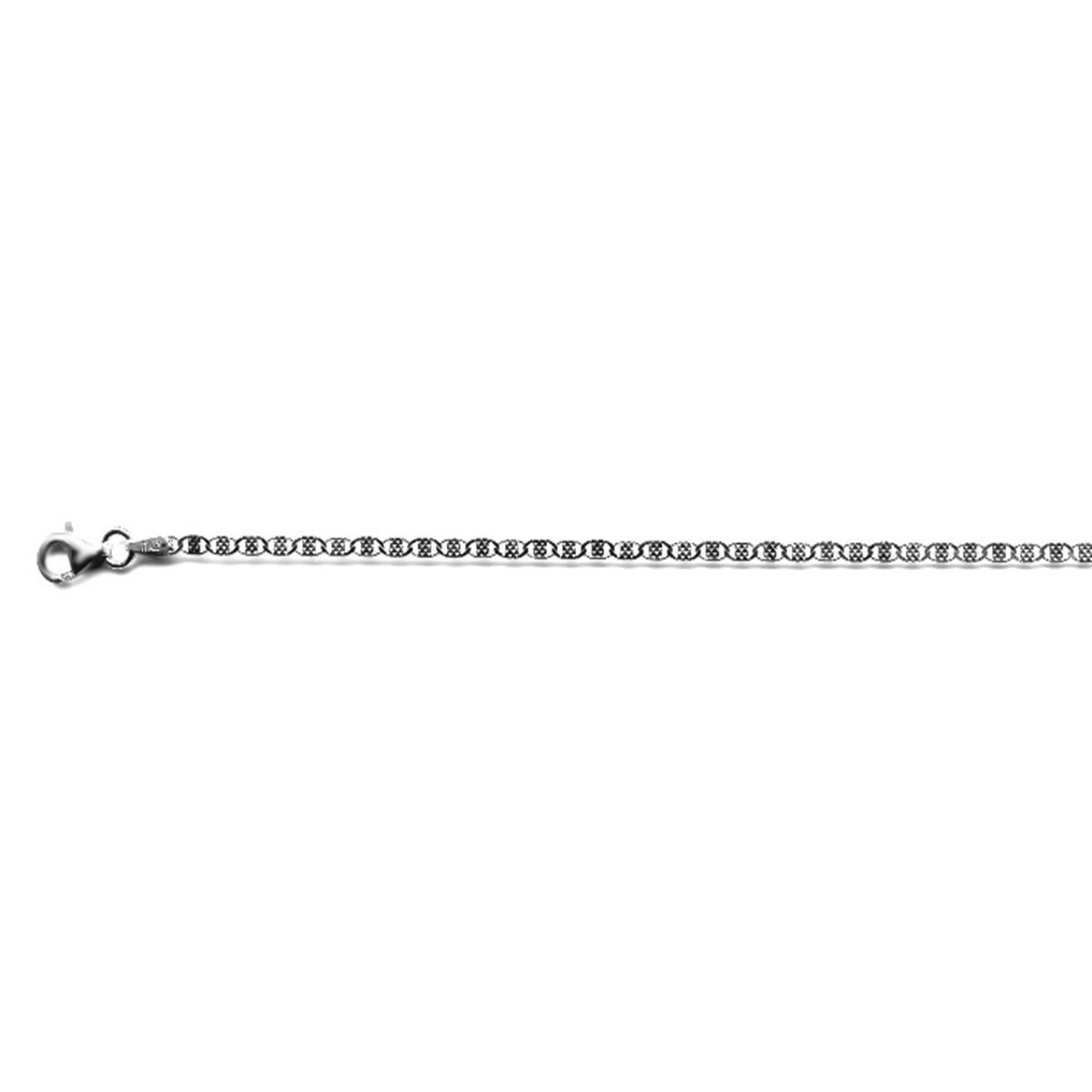 925 Silber rhodiniert Kette ca. 45 cm+ 5 cm Extender, ca. 2,68g
