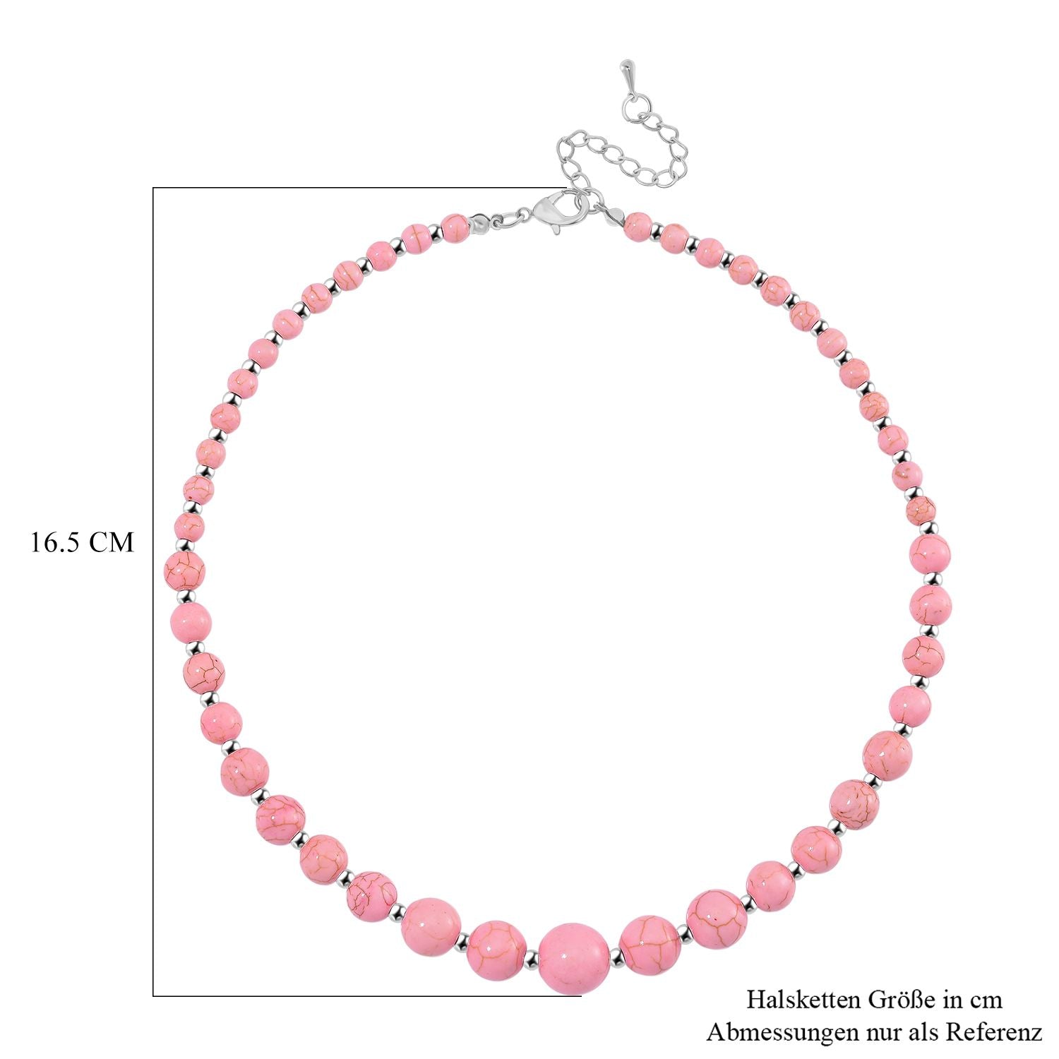Almandin Halskette ca. 45 cm+ 5 cm Extender, ca. 160,00 ct.