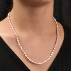 AA Mehrfarbige Perle Halskette, ca. 45 cm 925 Silber 750 Gelbgold Vermeil