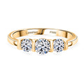 LUXURIANT DIAMOND - Lab Grown Diamant VS-GH SGL zertifiziert Ring 925 Silber Gelbgold Vermeil (Größe 20.00) ca. 1.00 ct