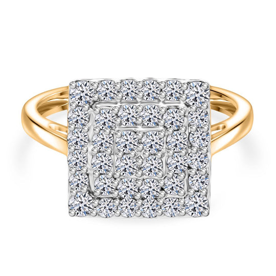 LUXURIANT DIAMOND - Lab Grown Diamant SI-GH SGL zertifiziert Ring 375 Gold (Größe 19.00) ca. 1.00 ct
