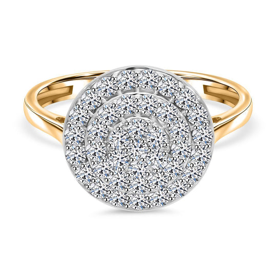 LUXURIANT DIAMOND - Lab Grown Diamant SI-GH SGL zertifiziert Ring 375 Gold (Größe 18.00) ca. 1.00 ct
