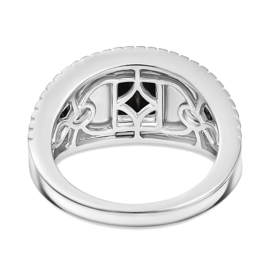 Schwarzer Spinell Ring Messing (Größe 20.00) ca. 1,91 ct