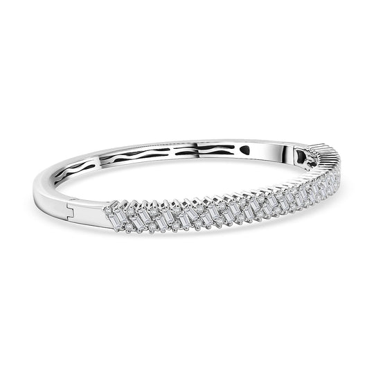 D'Joy Moissanit Armreif ca. 18.5 cm 925 Silber rhodiniert ca. 3.37 ct