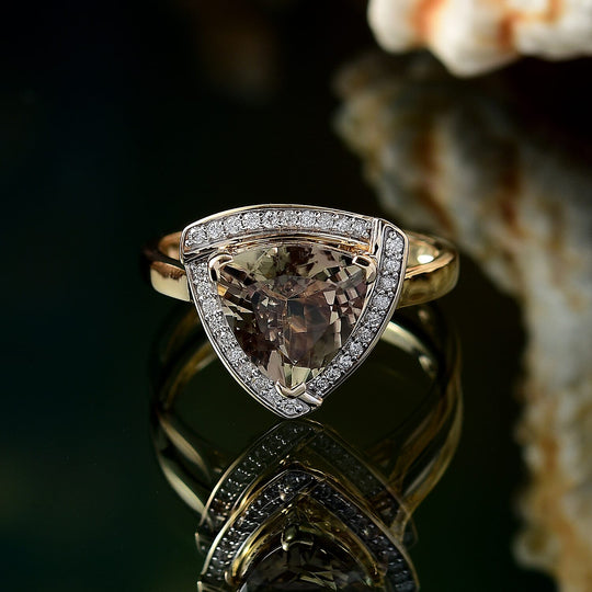 LUXORO AAA Turkizit, Weißer Diamant AGI zertifiziert Ring 585 Gold (Größe 19.00) ca. 4.55 ct