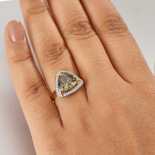 LUXORO AAA Turkizit, Weißer Diamant AGI zertifiziert Ring 585 Gold (Größe 19.00) ca. 4.55 ct